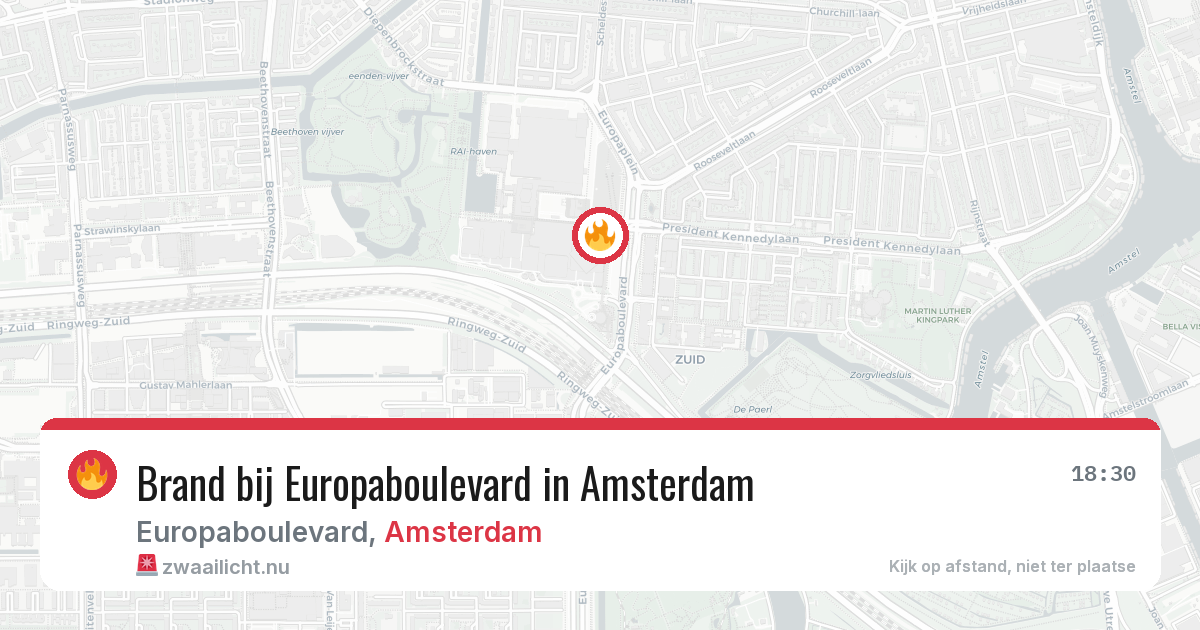 Brand bij Europaboulevard in Amsterdam — 26 jul 2026