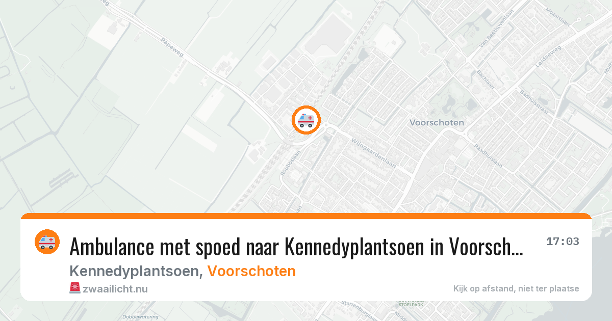 Ambulance met spoed naar Kennedyplantsoen in Voorschoten — 10 jul 2026