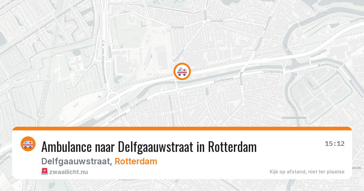 Ambulance naar Delfgaauwstraat in Rotterdam — 18 jul 2026