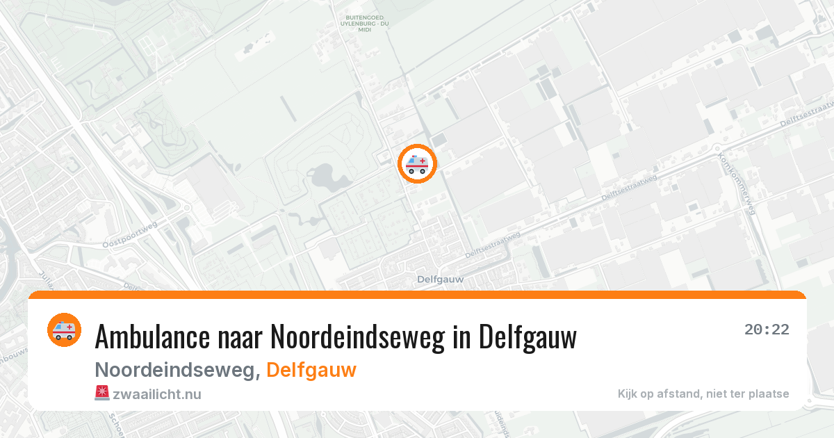 Ambulance naar Noordeindseweg in Delfgauw — 10 jul 2026