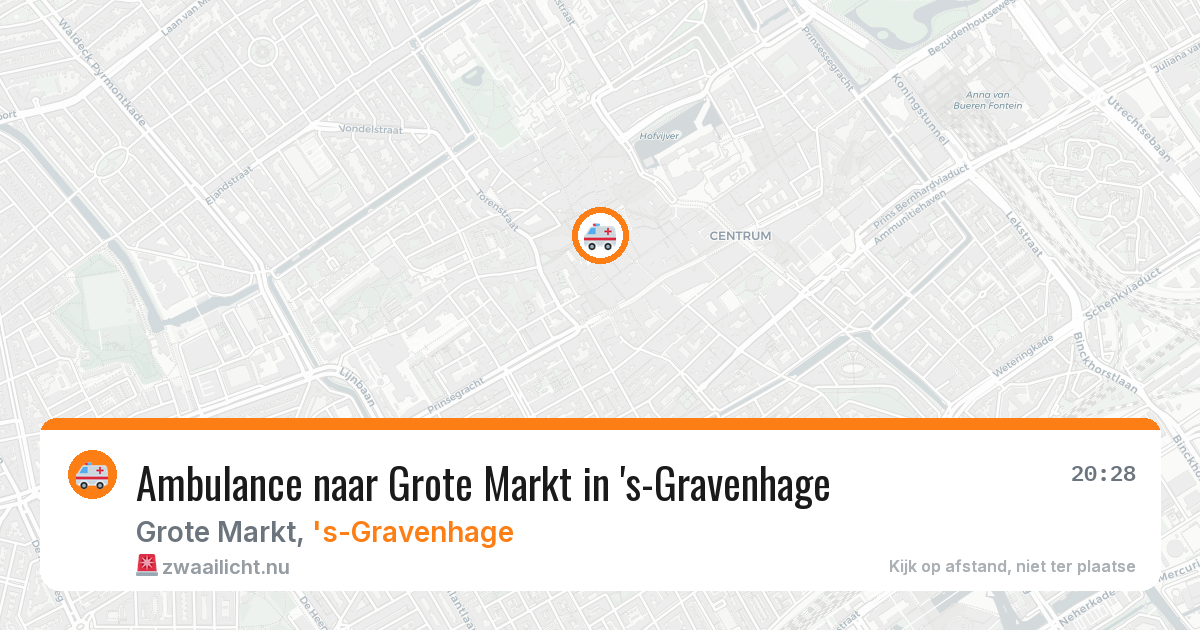 Ambulance naar Grote Markt in 's-Gravenhage — 24 jul 2026