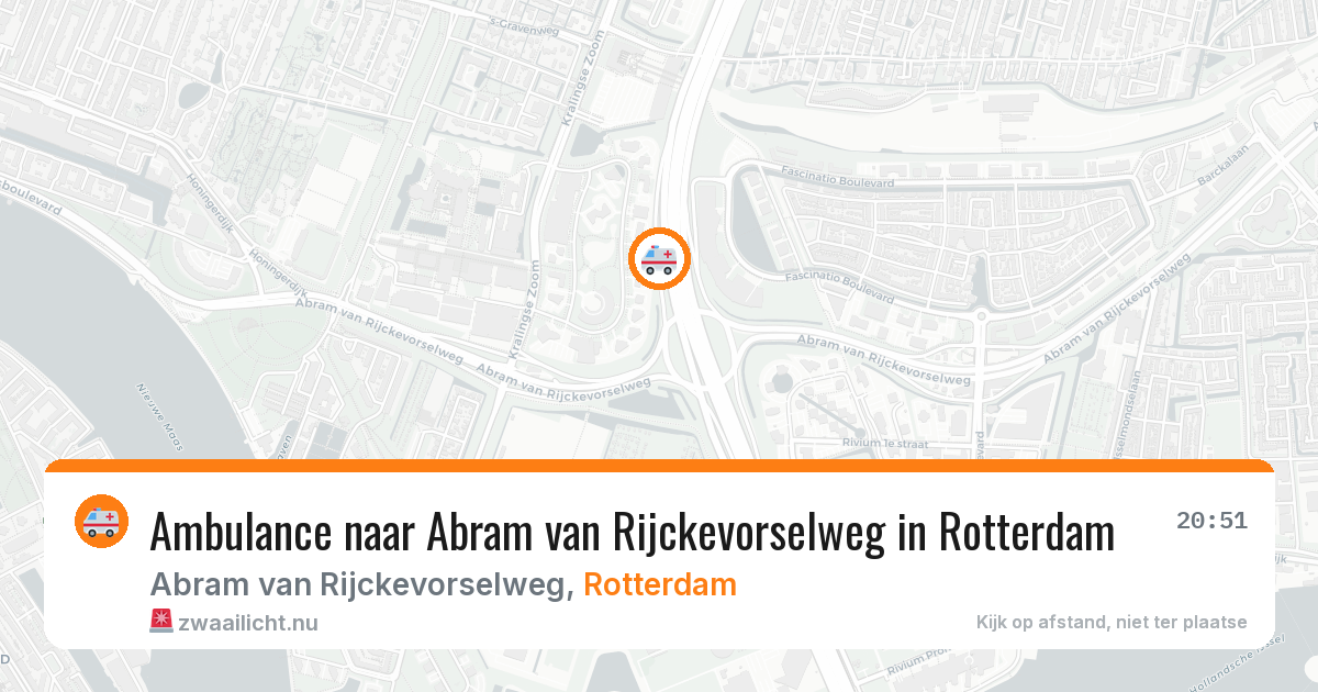 Ambulance naar Abram van Rijckevorselweg in Rotterdam — 22 mrt 2026
