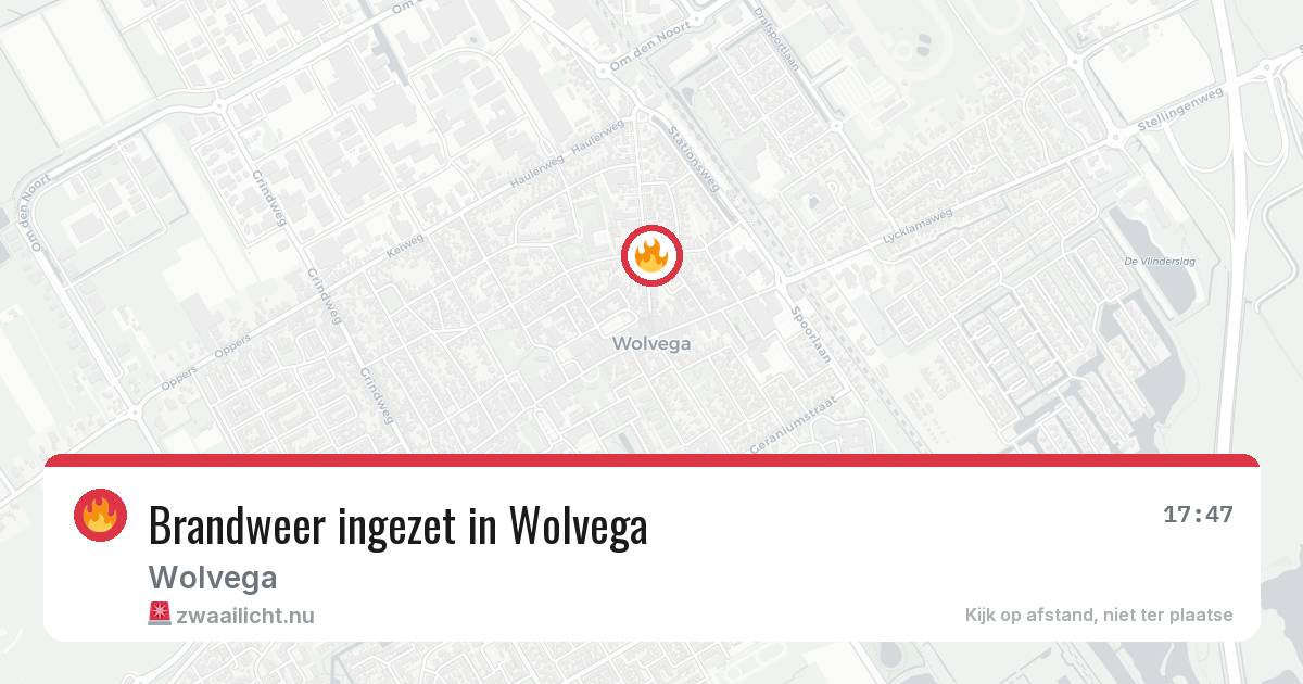 Brandweer ingezet in Wolvega — 22 apr 2026 | 🚨 Zwaailicht.nu