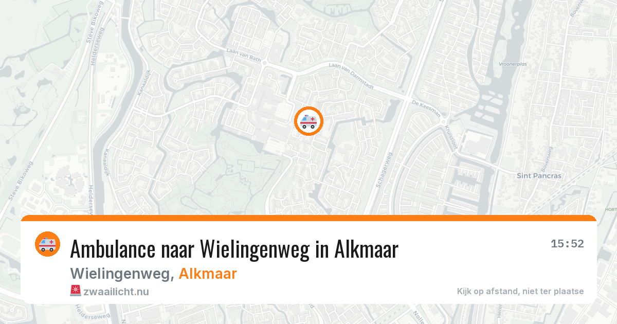 Ambulance naar Wielingenweg in Alkmaar — 25 mei 2026
