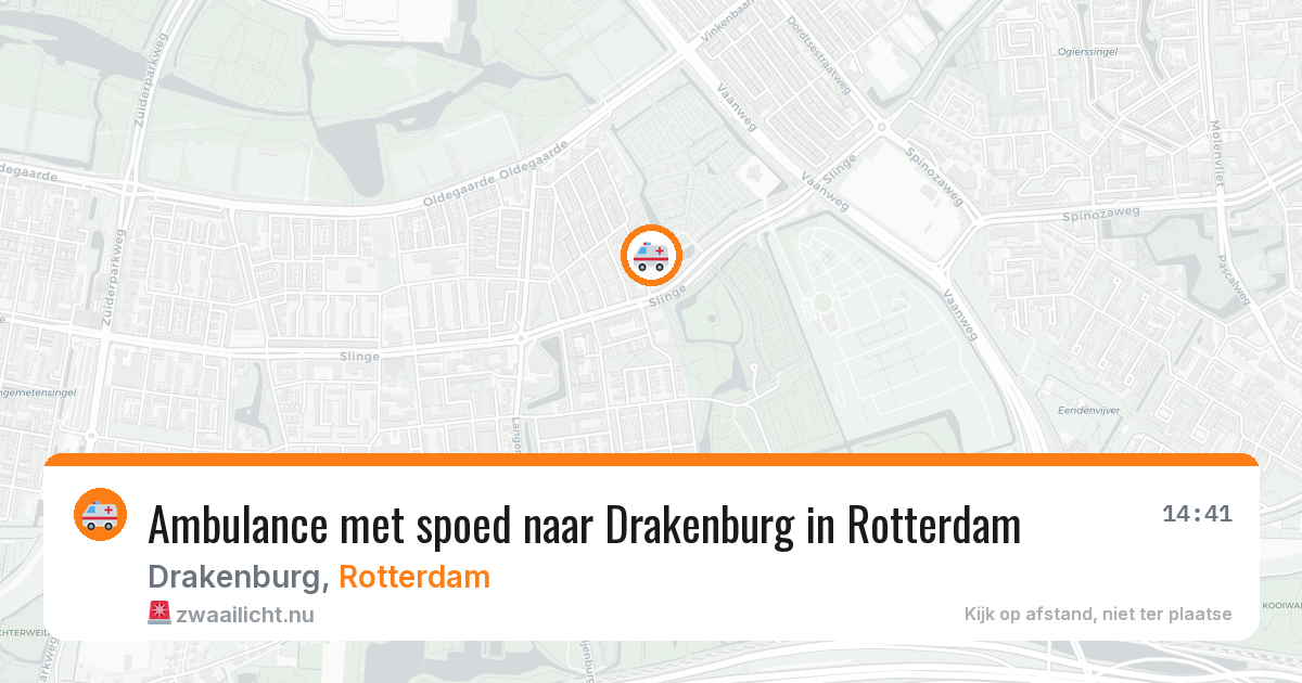 Ambulance met spoed naar Drakenburg in Rotterdam — 30 mei 2026