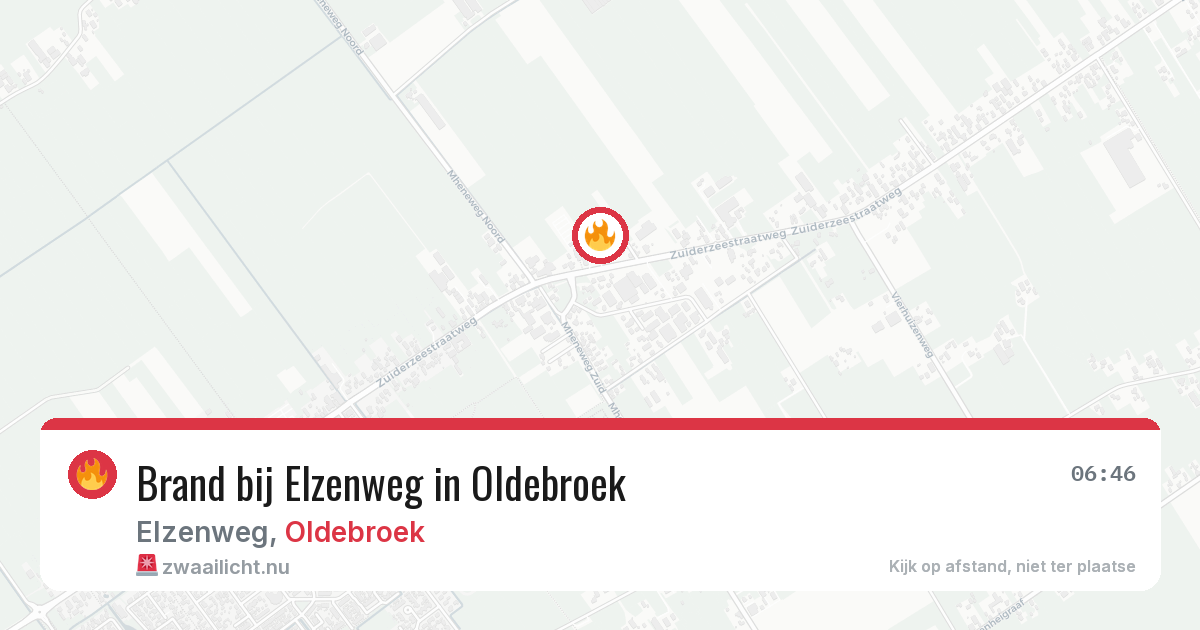 Brand bij Elzenweg in Oldebroek — 22 mei 2026