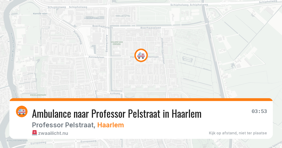 Ambulance naar Professor Pelstraat in Haarlem — 22 jul 2026