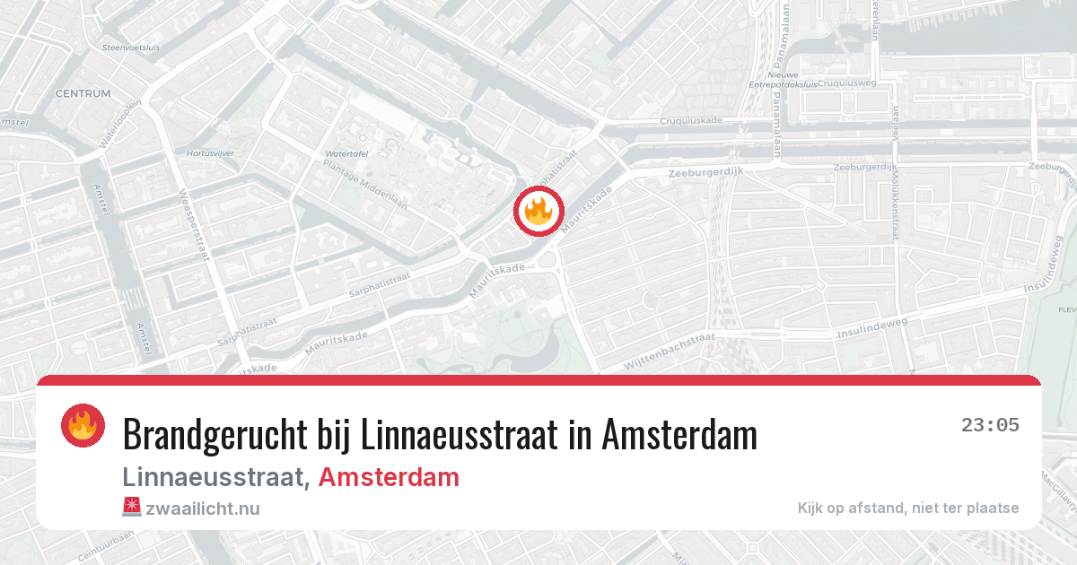 Brandgerucht bij Linnaeusstraat in Amsterdam — 30 mei 2026
