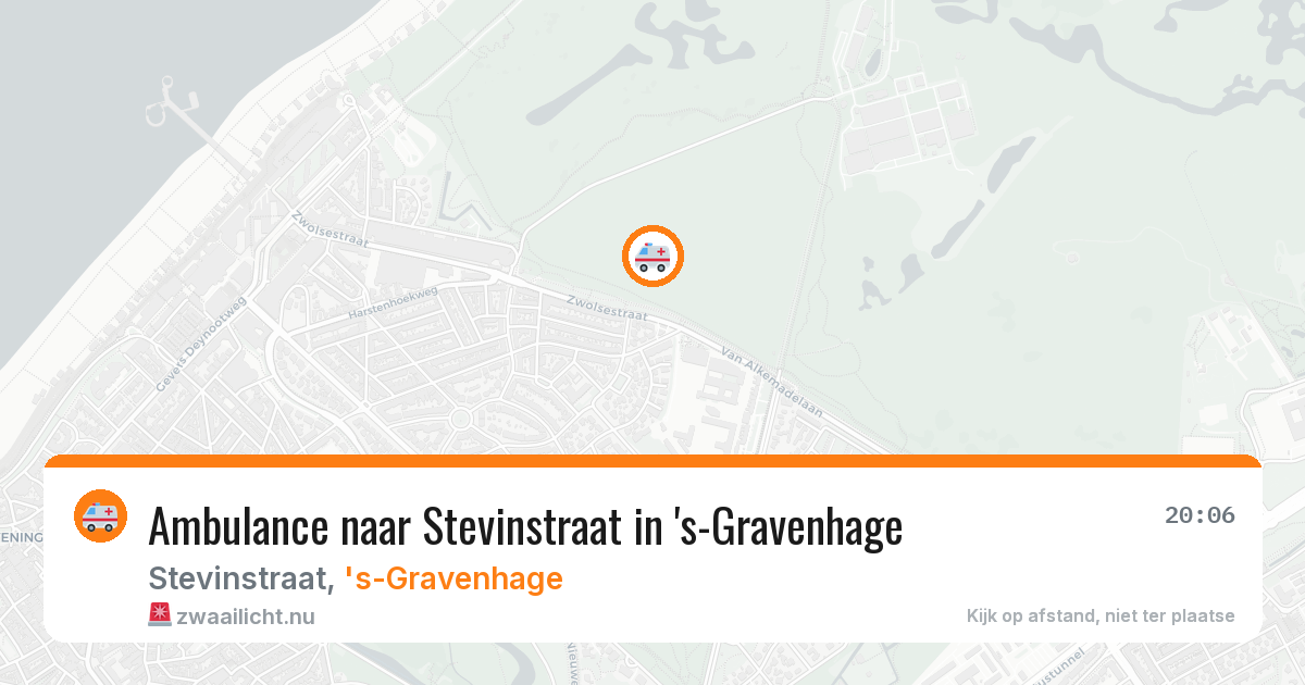 Ambulance naar Stevinstraat in 's-Gravenhage — 25 mei 2026