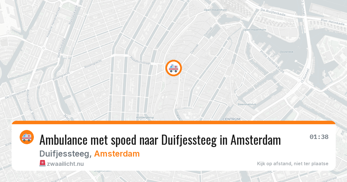 Ambulance met spoed naar Duifjessteeg in Amsterdam — 10 mei 2026