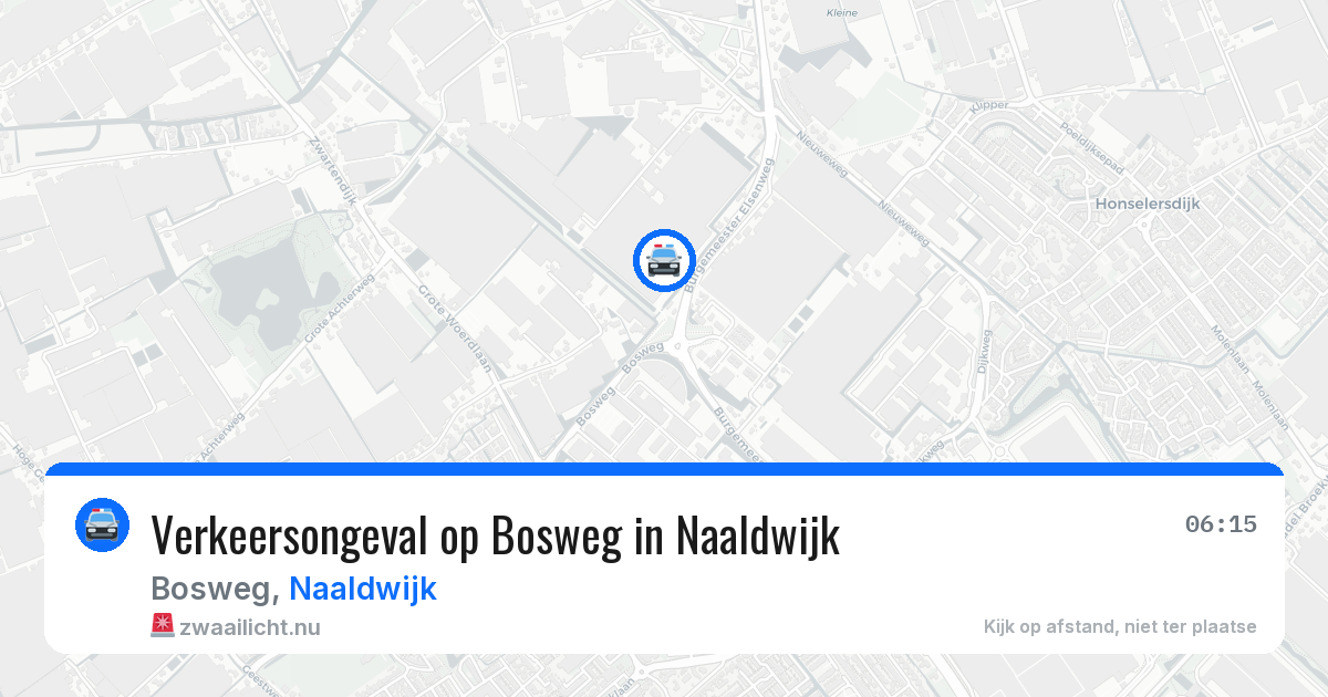 Verkeersongeval op Bosweg in Naaldwijk — 24 jul 2026