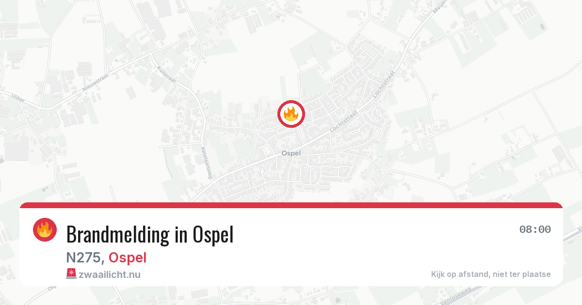Brandmelding in Ospel — 21 jul 2026