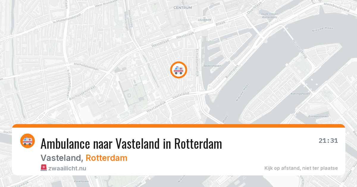 Ambulance naar Vasteland in Rotterdam — 5 apr 2026