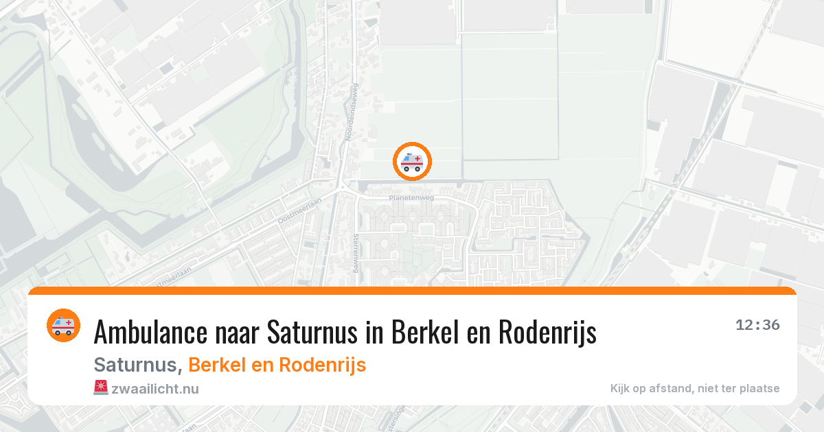 Ambulance naar Saturnus in Berkel en Rodenrijs — 5 jun 2026