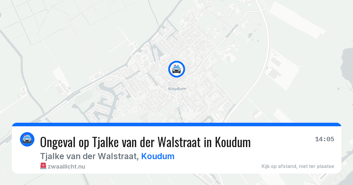 Ongeval op Tjalke van der Walstraat in Koudum — 17 jul 2026