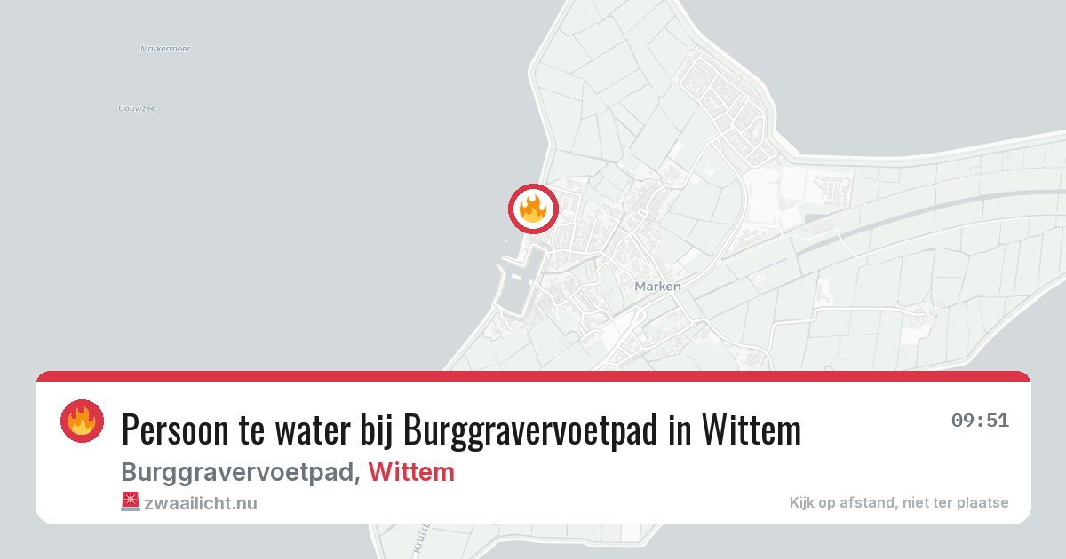 Persoon te water bij Burggravervoetpad in Wittem — 23 jan 2026