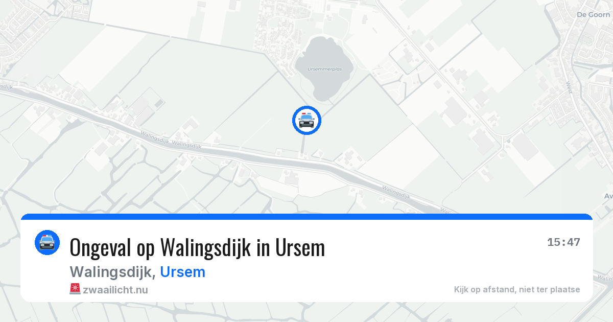 Ongeval op Walingsdijk in Ursem — 7 jun 2026