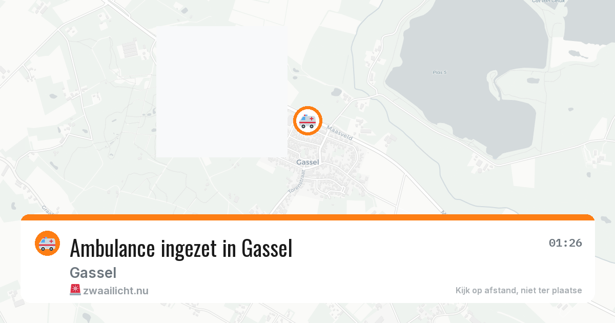 Ambulance ingezet in Gassel — 4 jul 2026