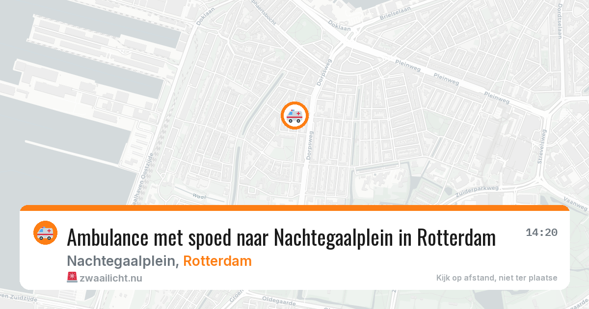 Ambulance met spoed naar Nachtegaalplein in Rotterdam — 14 mei 2026