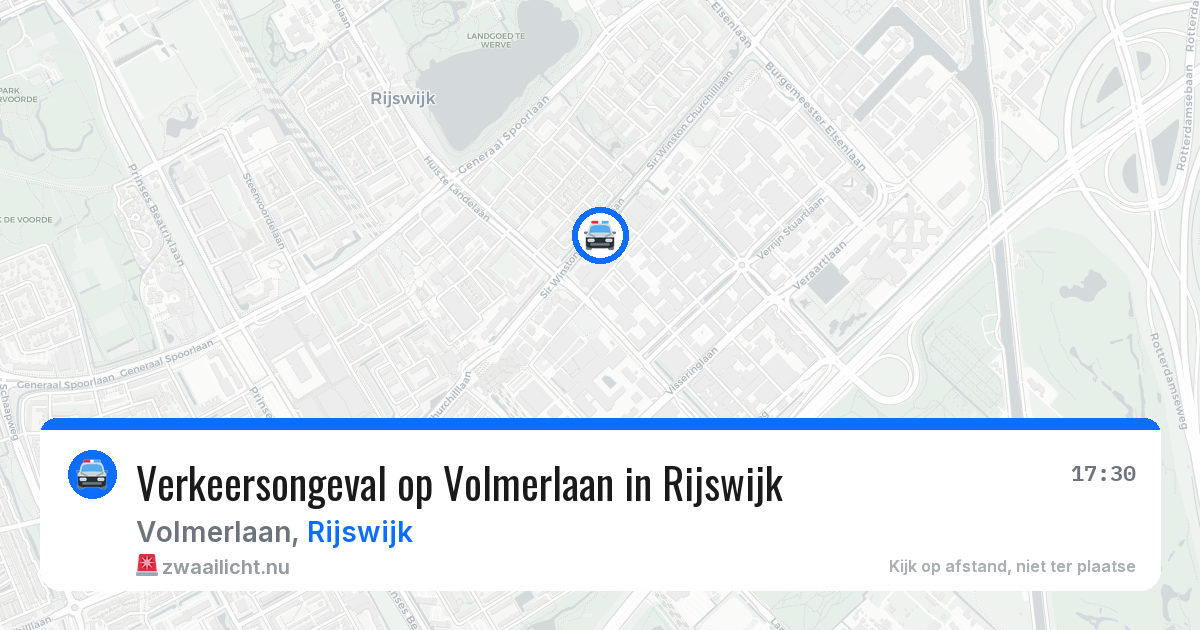 Verkeersongeval op Volmerlaan in Rijswijk — 11 jul 2026
