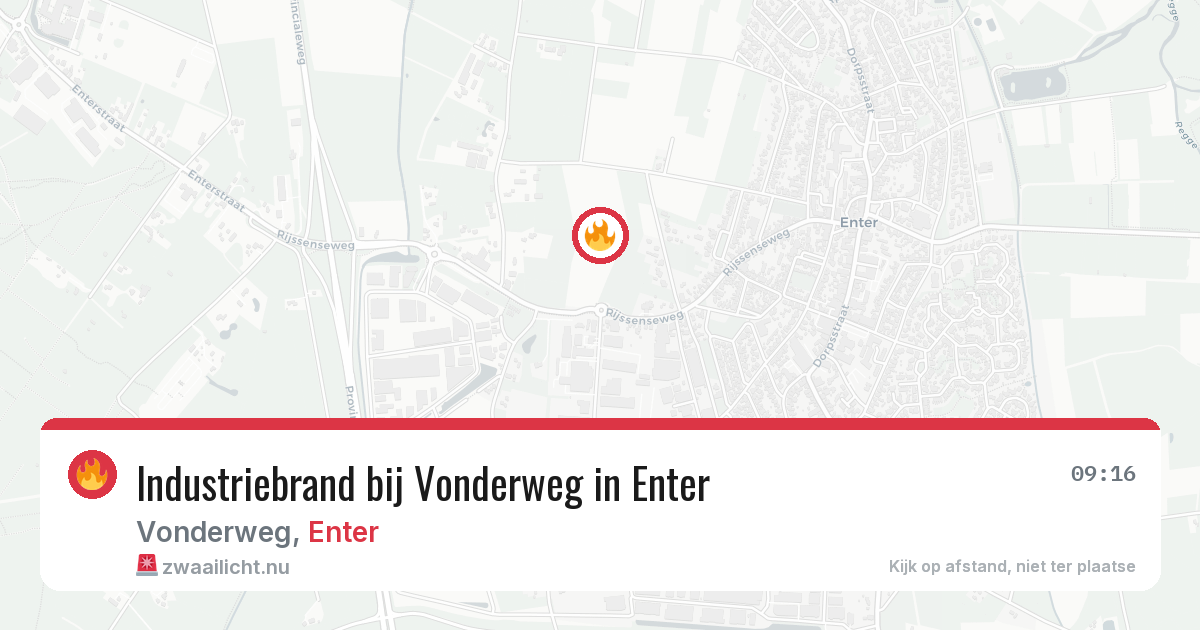 Industriebrand bij Vonderweg in Enter — 28 mrt 2026