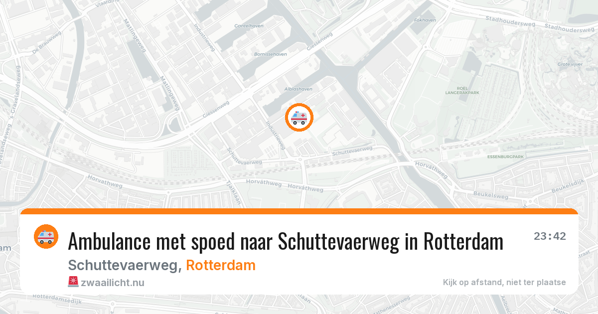 Ambulance met spoed naar Schuttevaerweg in Rotterdam — 28 mei 2026