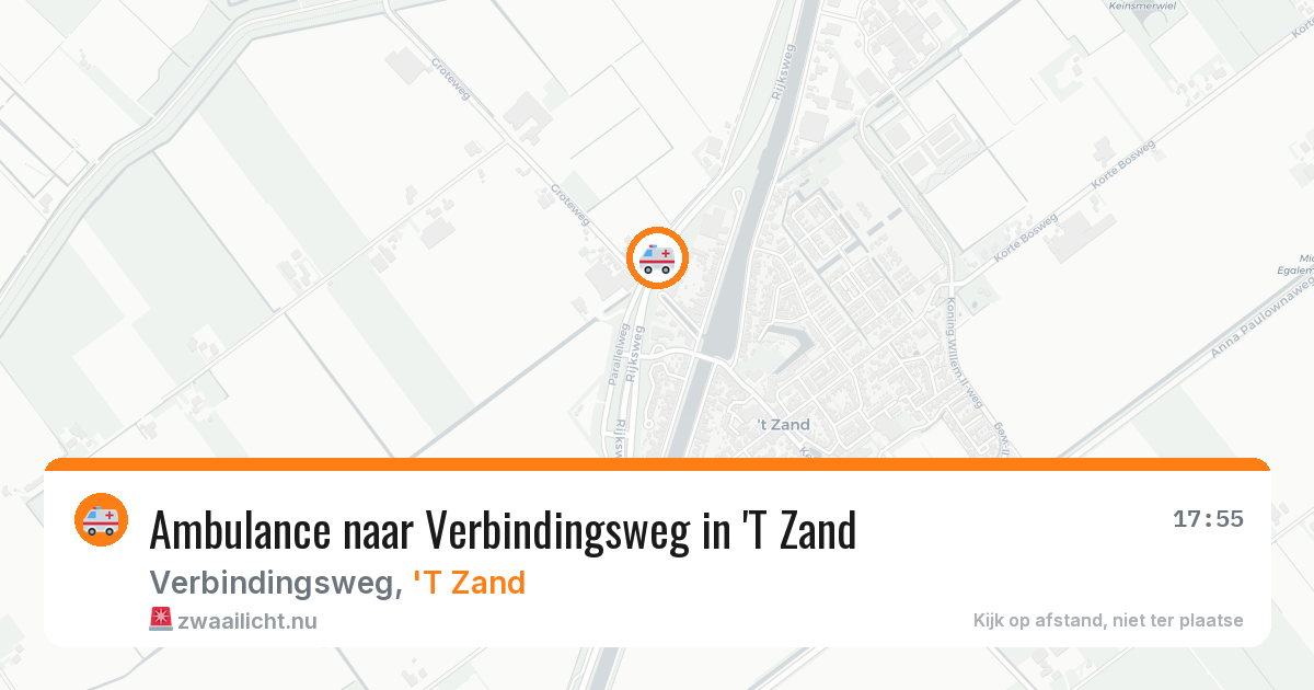 Ambulance naar Verbindingsweg in 'T Zand — 18 jul 2026