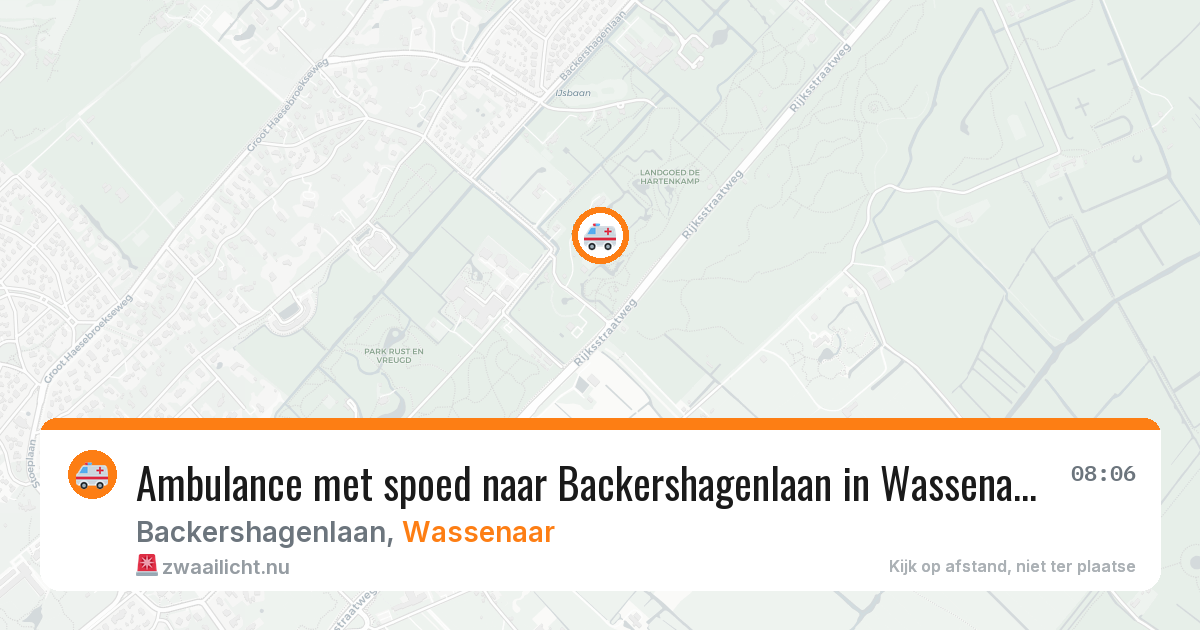 Ambulance met spoed naar Backershagenlaan in Wassenaar — 22 jan 2026