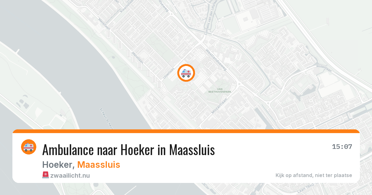 Ambulance naar Hoeker in Maassluis — 10 jul 2026