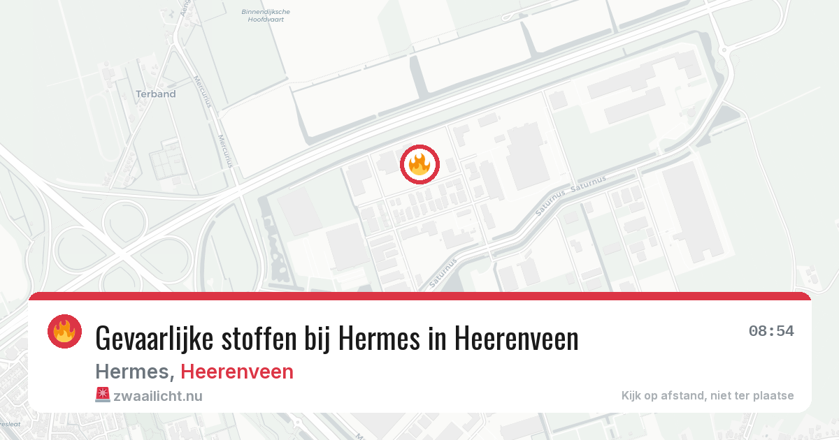 Gevaarlijke stoffen bij Hermes in Heerenveen — 29 mei 2026