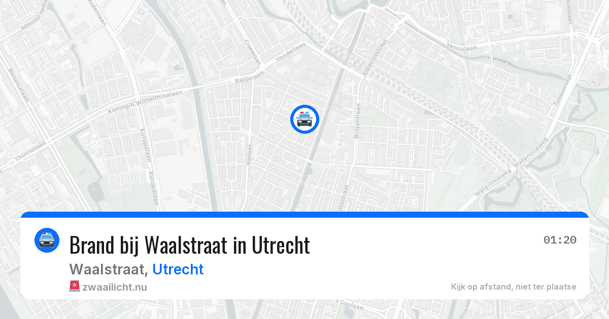 Brand bij Waalstraat in Utrecht — 23 mei 2026