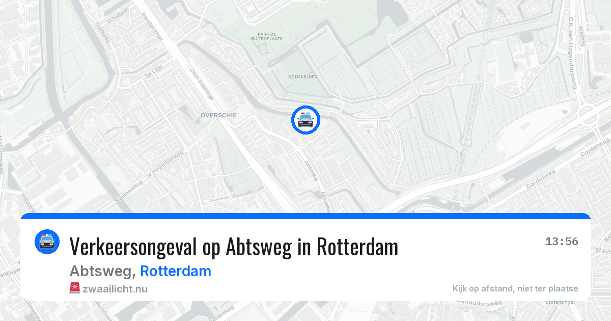 Verkeersongeval op Abtsweg in Rotterdam — 16 jul 2026