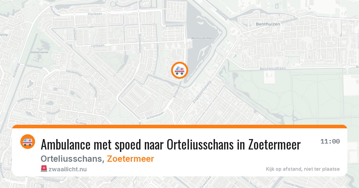 Ambulance met spoed naar Orteliusschans in Zoetermeer — 7 mei 2026