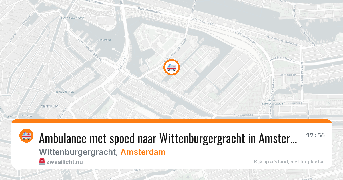 Ambulance met spoed naar Wittenburgergracht in Amsterdam — 4 mei 2026