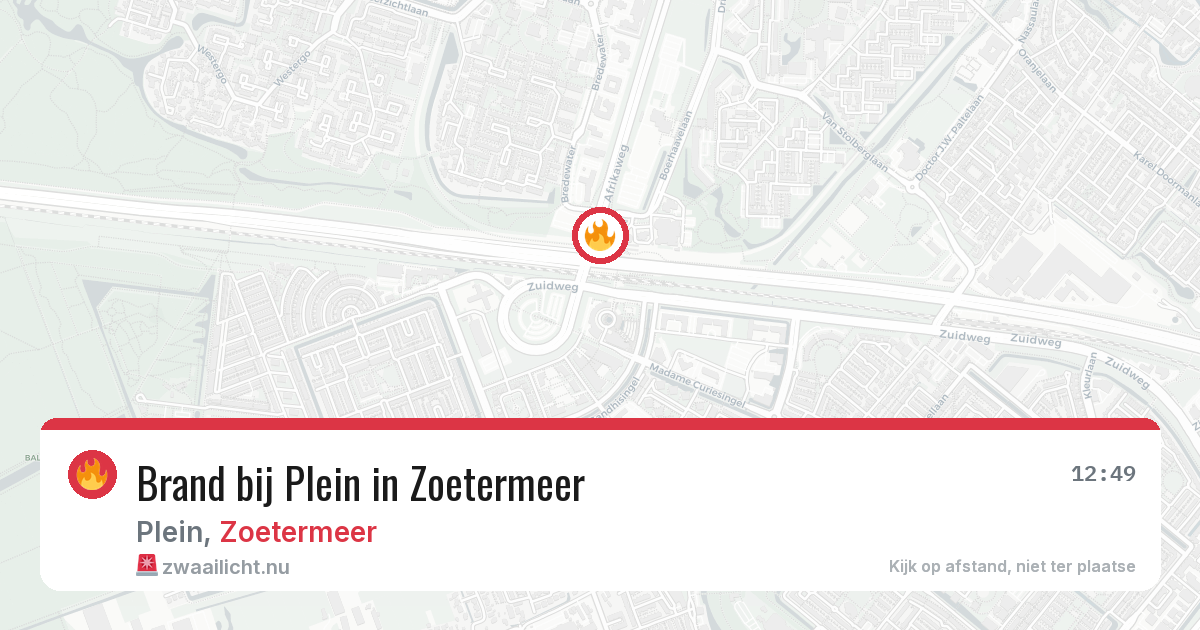 Brand bij Plein in Zoetermeer — 2 jun 2026