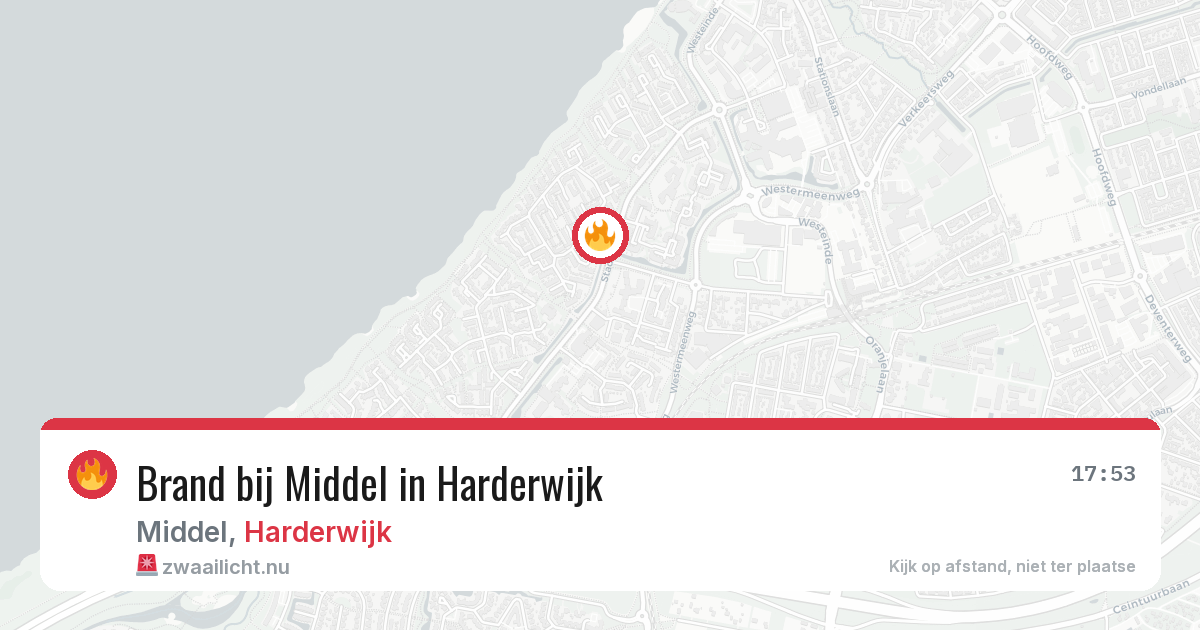 Brand bij Middel in Harderwijk — 16 jul 2026