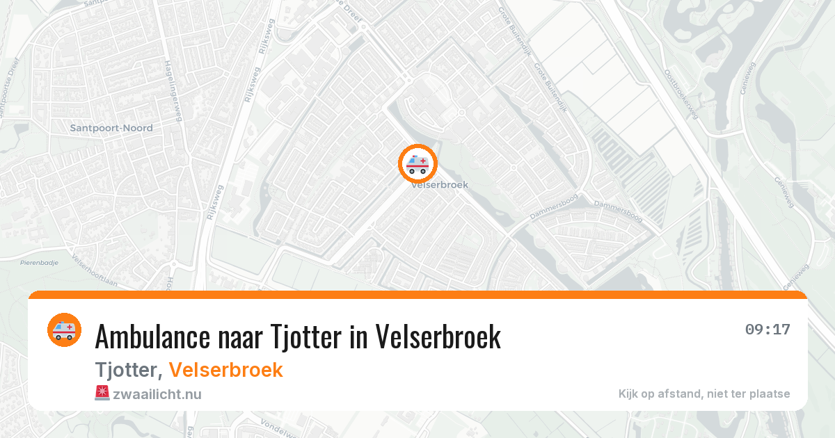Ambulance naar Tjotter in Velserbroek — 13 jul 2026
