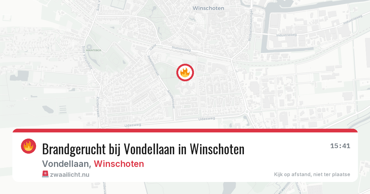 Brandgerucht bij Vondellaan in Winschoten — 7 mrt 2026