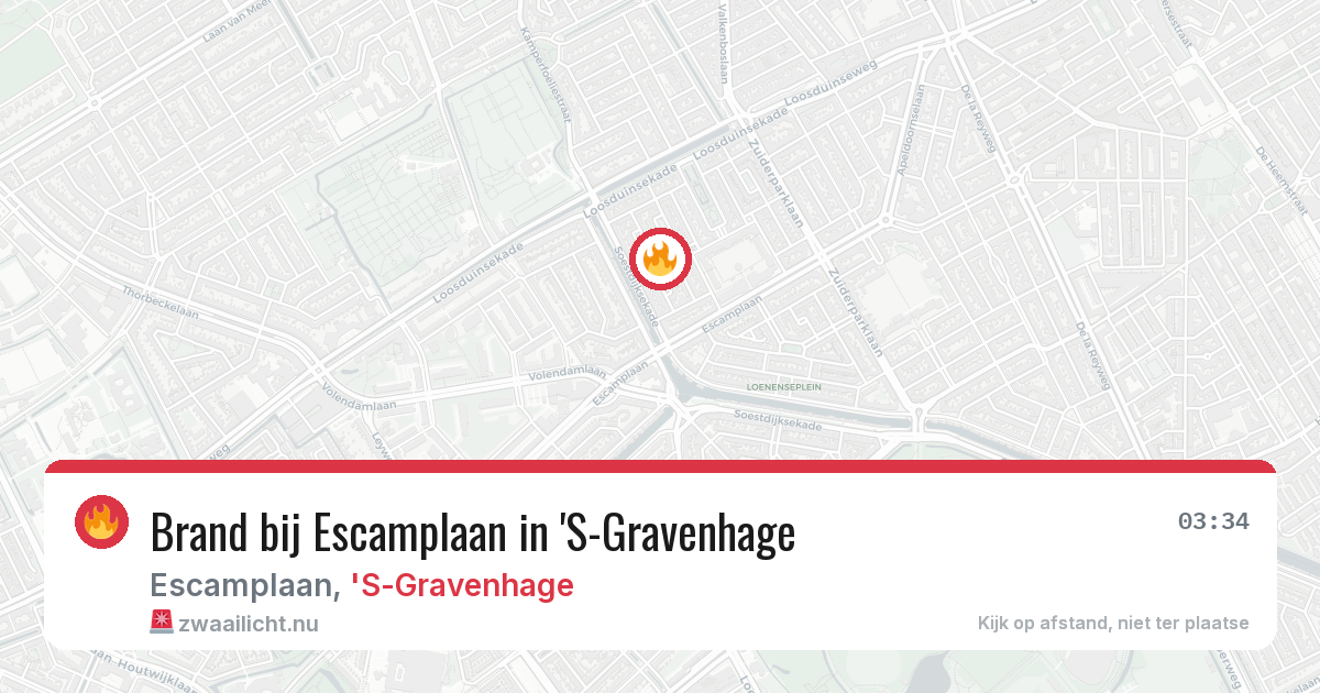 Brand bij Escamplaan in 'S-Gravenhage — 8 mei 2026