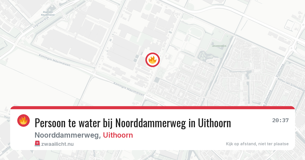 Persoon te water bij Noorddammerweg in Uithoorn — 29 mei 2026