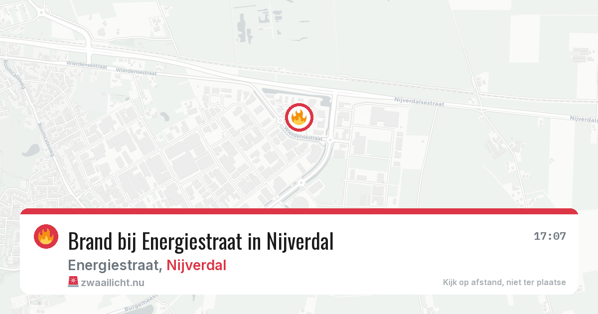 Brand bij Energiestraat in Nijverdal — 6 jul 2026