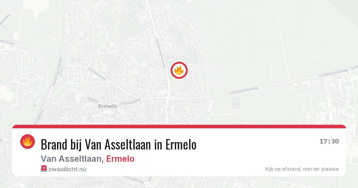 Brand bij Van Asseltlaan in Ermelo — 21 mrt 2026