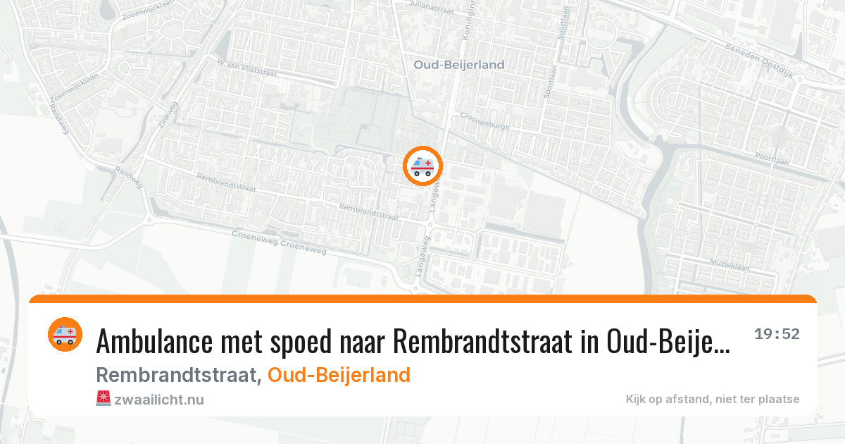 Ambulance met spoed naar Rembrandtstraat in Oud-Beijerland — 8 apr 2026
