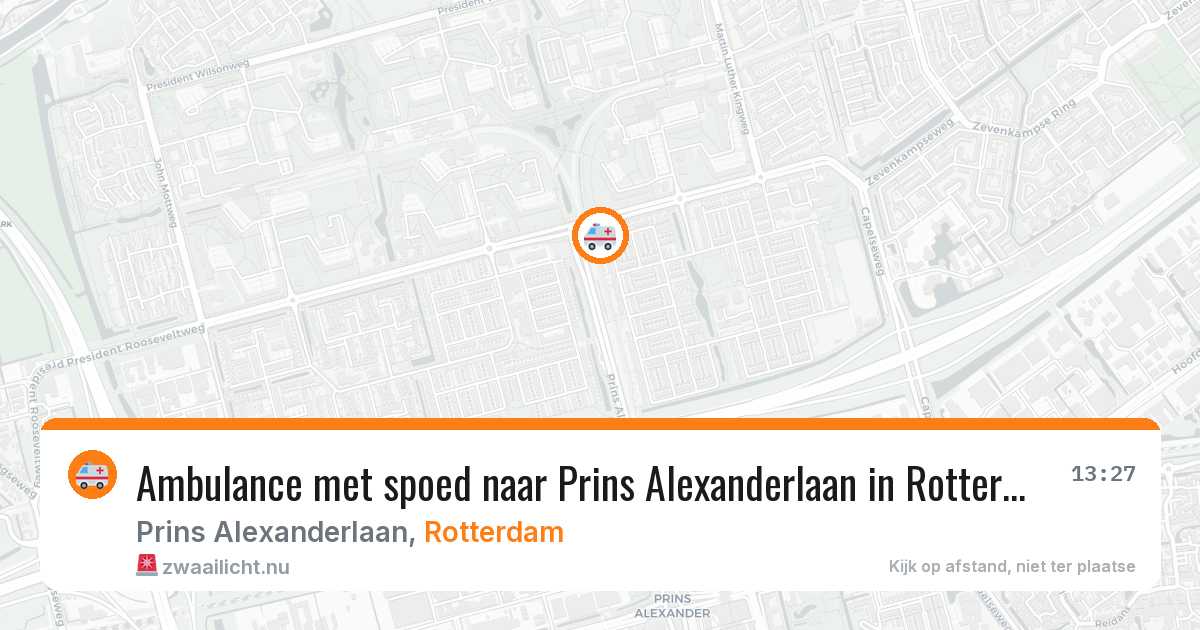 Ambulance met spoed naar Prins Alexanderlaan in Rotterdam — 16 jul 2026
