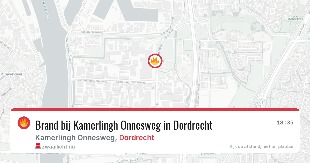 Brand bij Kamerlingh Onnesweg in Dordrecht — 28 mei 2026