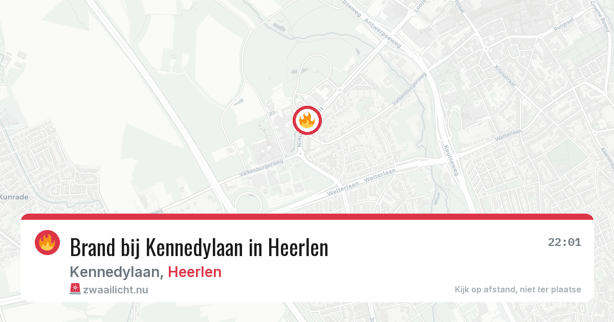 Brand bij Kennedylaan in Heerlen — 17 mei 2026