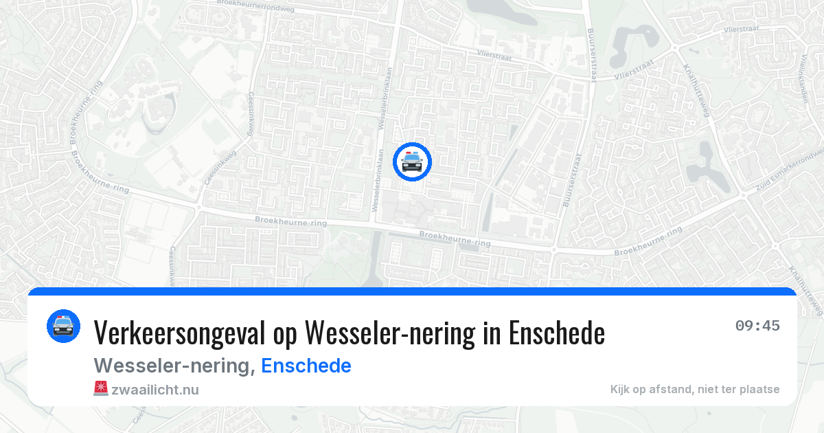 Verkeersongeval op Wesseler-nering in Enschede — 19 mei 2026