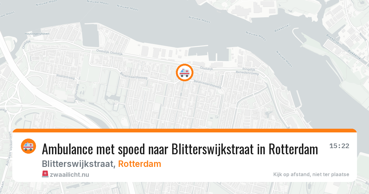 Ambulance met spoed naar Blitterswijkstraat in Rotterdam — 11 mrt 2026