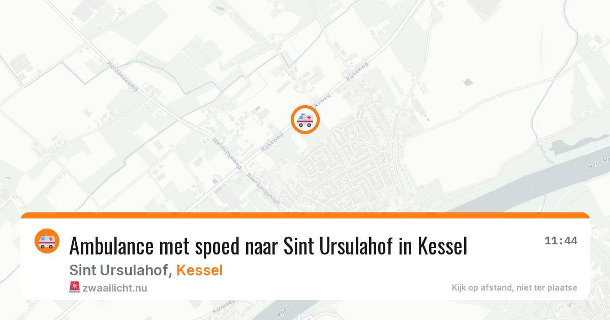 Ambulance met spoed naar Sint Ursulahof in Kessel — 19 jul 2026