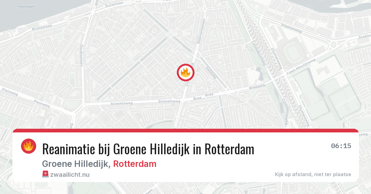 Reanimatie bij Groene Hilledijk in Rotterdam — 26 apr 2026